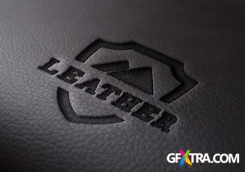 Pixeden - Leather Logo Mock-Up Template