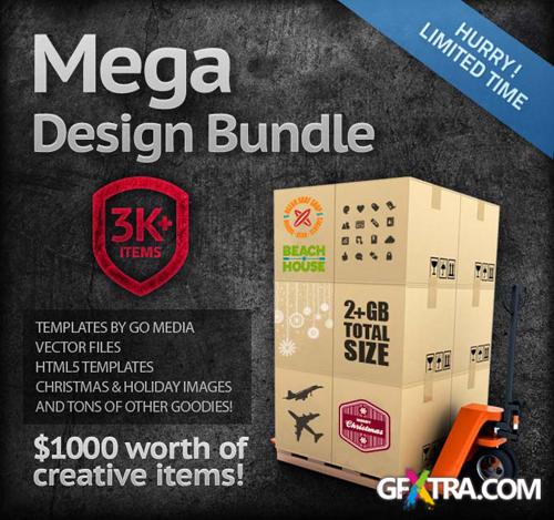 MightyDeal - 3,000 Items! MEGA Design Bundle