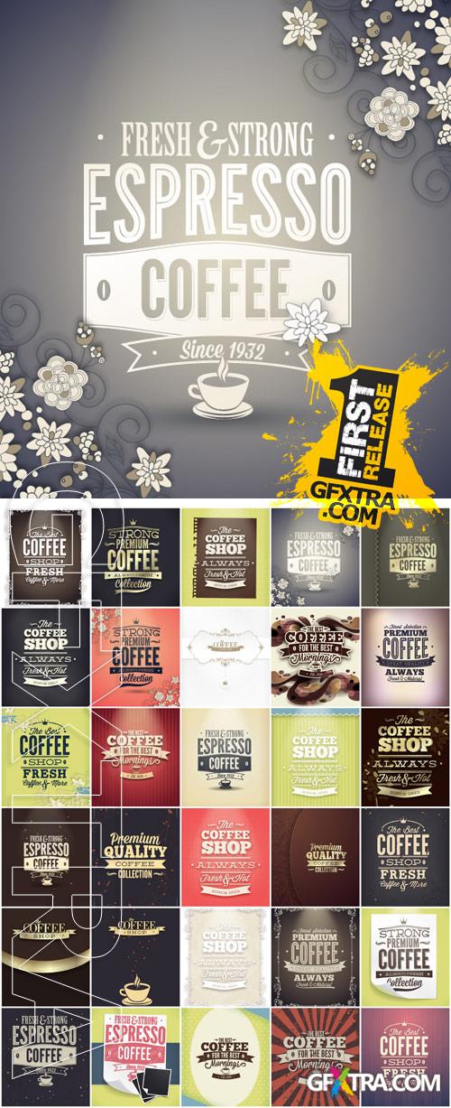 Coffee Promotion Vectors Set 30xEPS