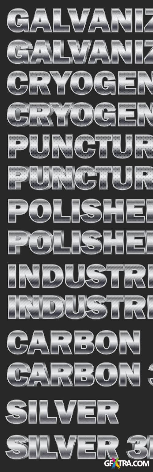 Metal Text Styles for Adobe illystrator