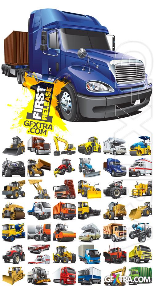 Oversized Vehicles Vector Illustrations 42xEPS
