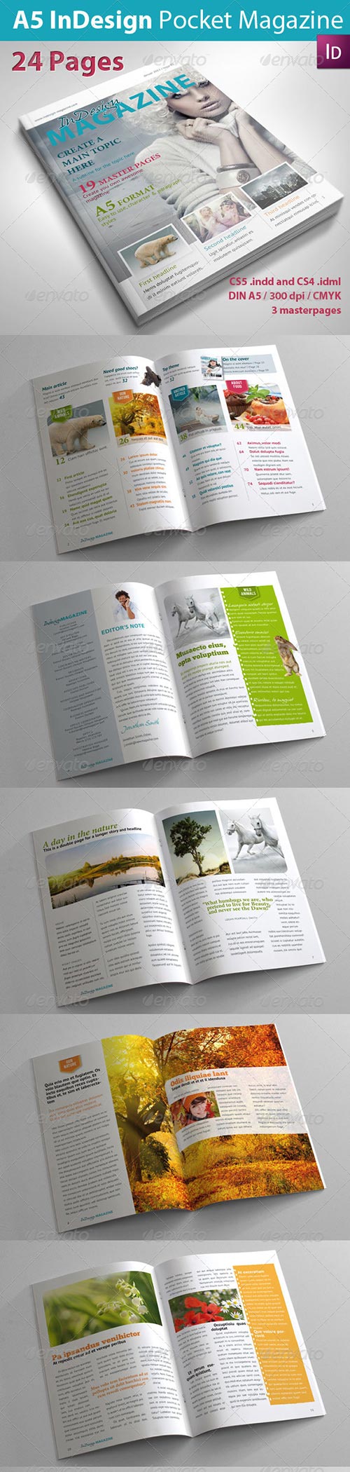 GraphicRiver - A5 InDesign Magazine