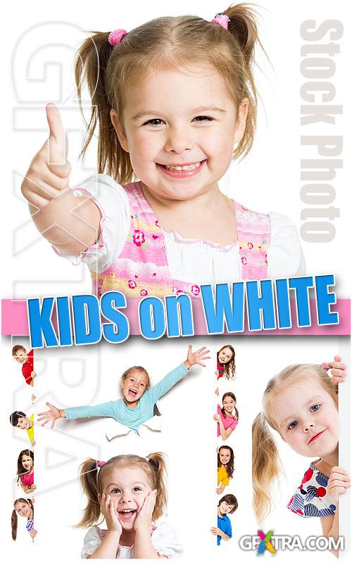 Kid on white - UHQ Stock Photo