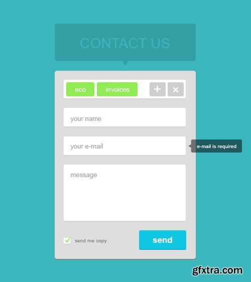 PSD Web Design - Flat contact form