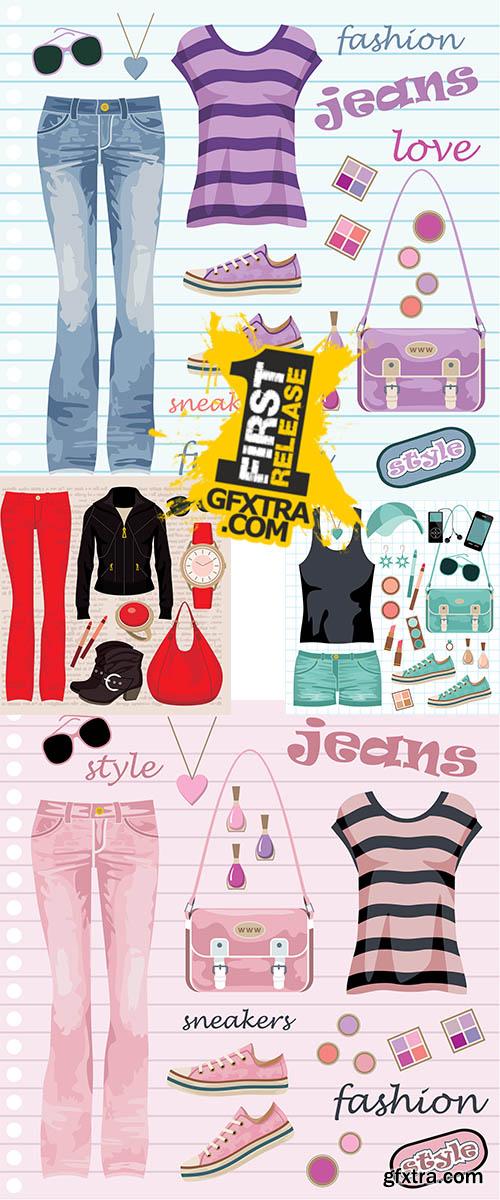 Stock: Jeans fashion set