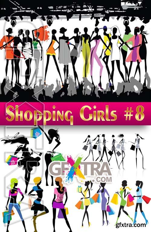 Shopping Girls #8 - Stock Vector