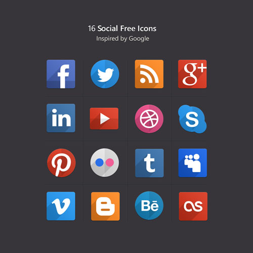 Pixeden - Psd Flat Social Icons