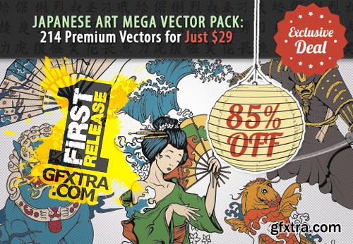Japanese Art Mega Vector Pack: 214 Premium Vectors for Just $29