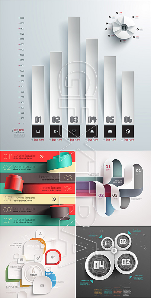 Abstract 3D Infographic elements