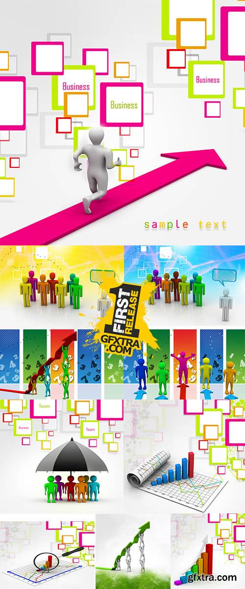 Stock Photo: Communication concept in abstract background
