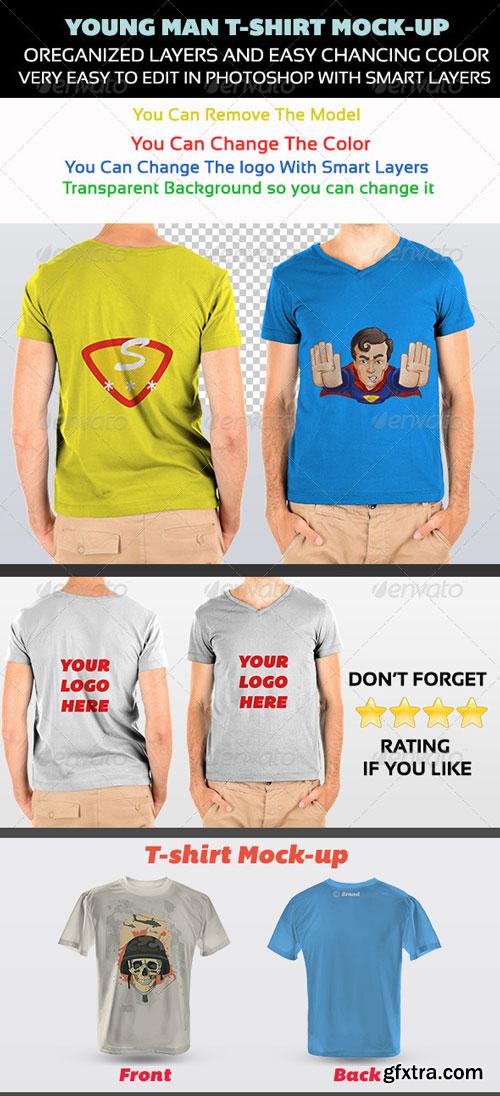 GraphicRiver - Young Male T-shirt Mock-up