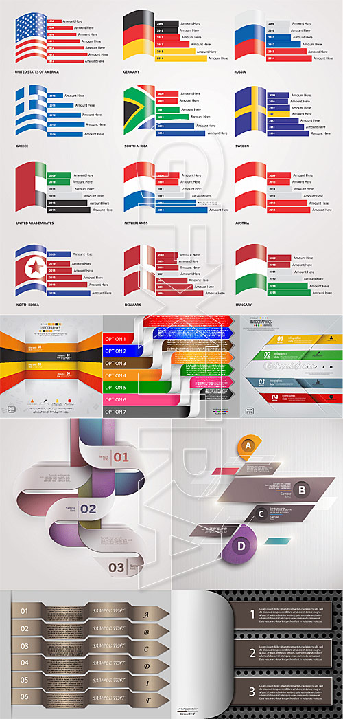 Modern Infographics elements 2