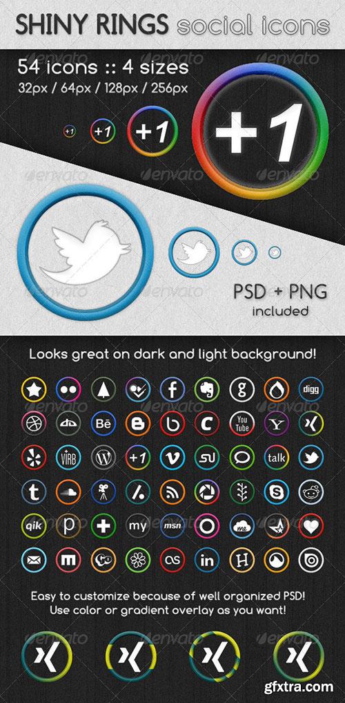 GraphicRiver - Shiny Rings Social Icons