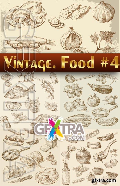 Vintage. Food #4 - Stock Vector