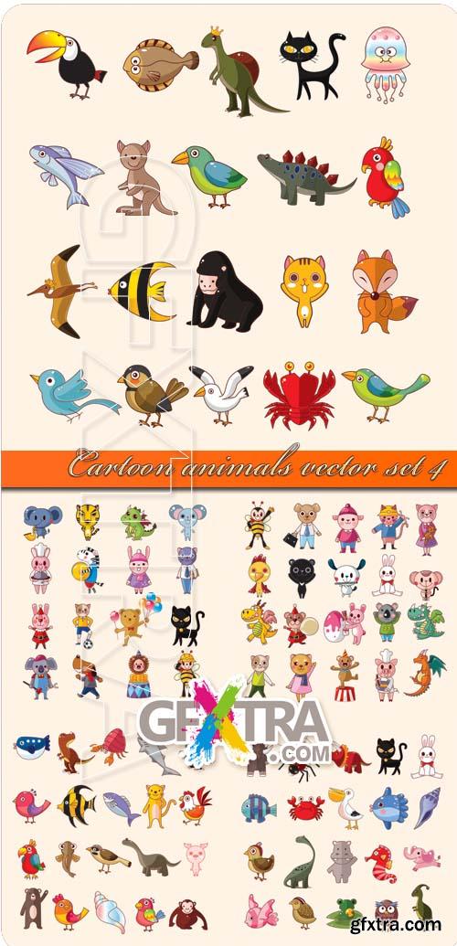 Cartoon animals vector set 4