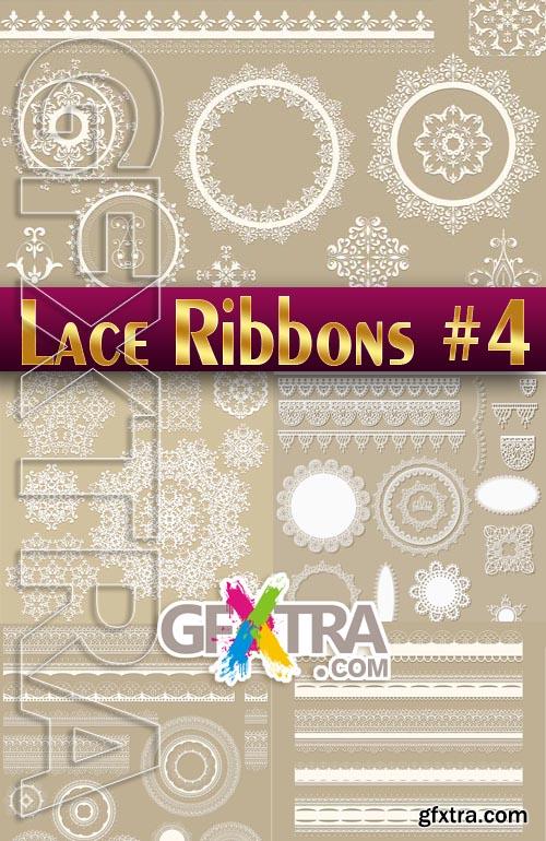 Lace ribbons #4 - Stock Vector