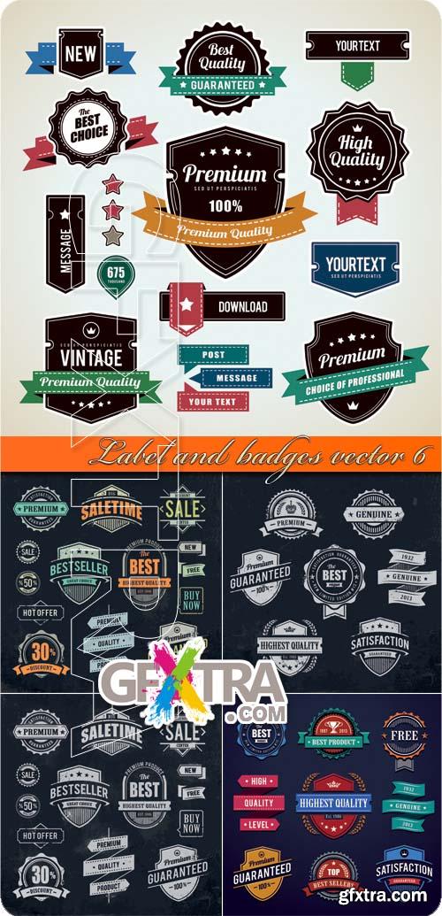Label and badges vector 6