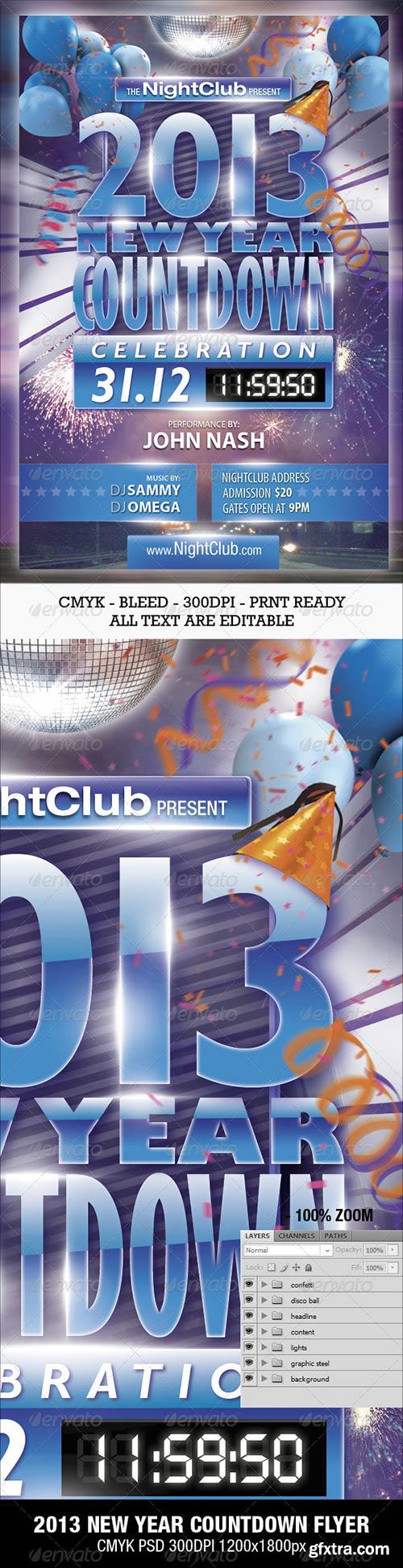 GraphicRiver - 2013 New Year Countdown Party Flyer