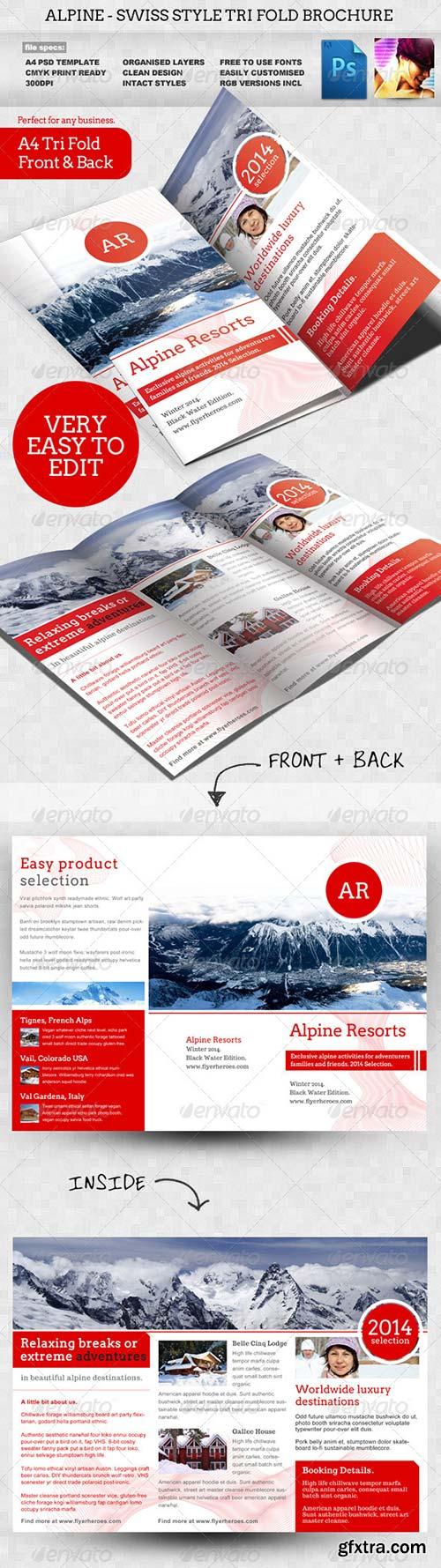GraphicRiver - Alpine Swiss Trifold Brochure Template