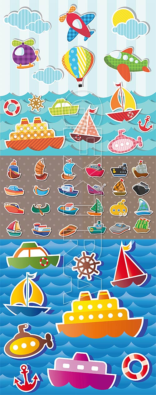 Sea transport stickers