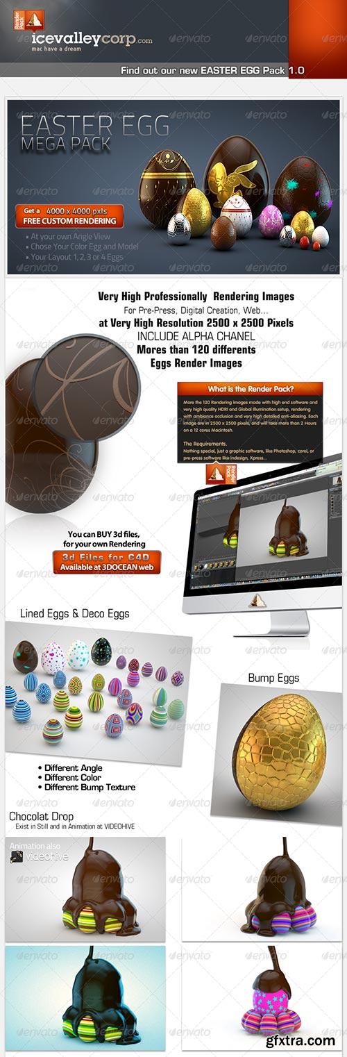 Graphicriver - Easter Eggs Pack 001 3d Realistic