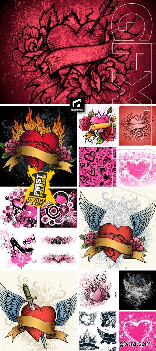 Heart Tattoo Collection from iStock! 22xEPS