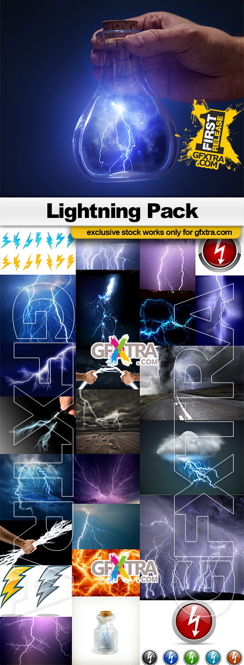 Lightning pack - 20x JPEGs + 5 Vector