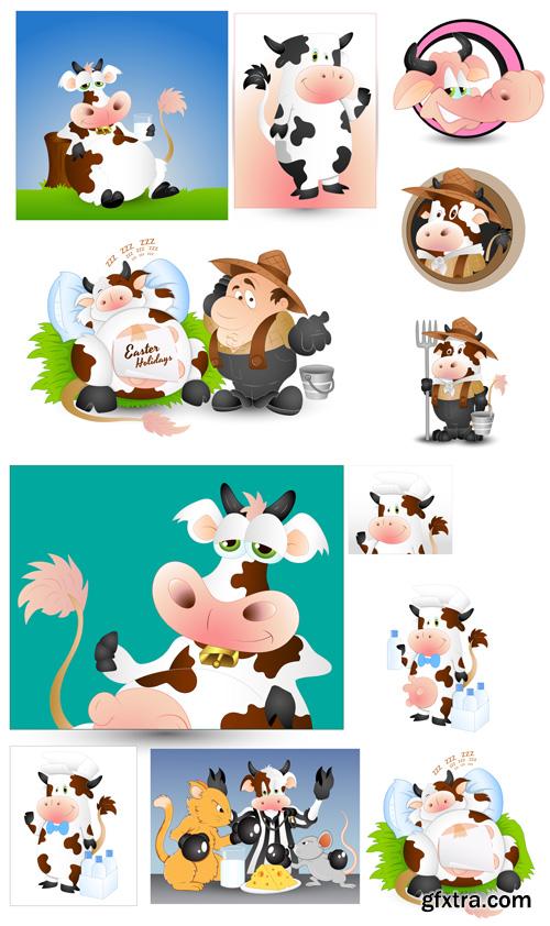Cartoon Dairy Cow Vector