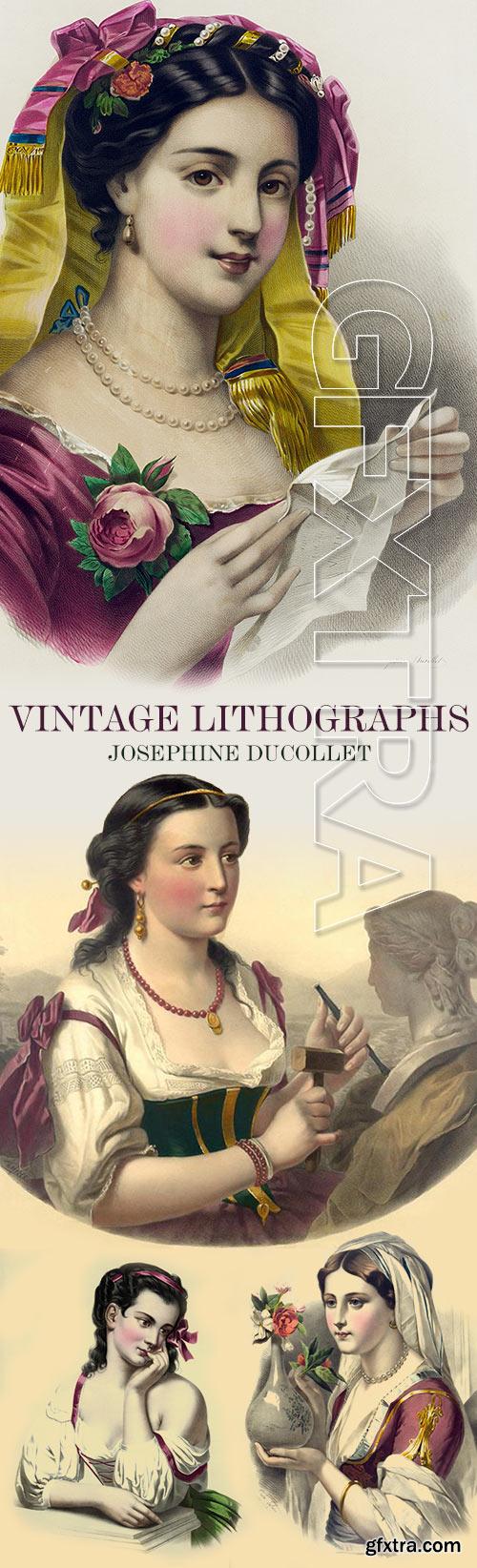 Vintage Lithographs - Josephine Ducollet 12xJPG