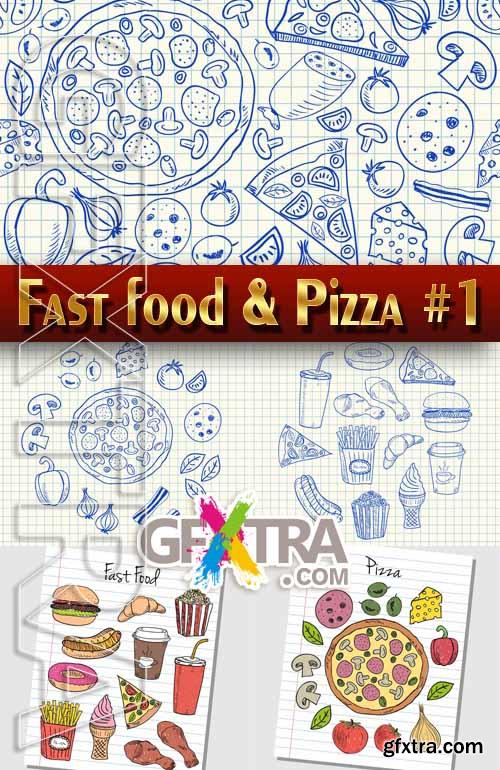 Fast food and pizza #1 - Stock Vector