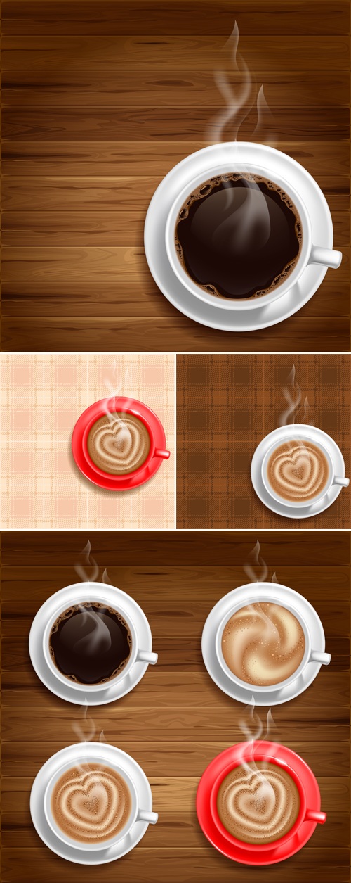 Cup of Coffee or Cappuccino 5xEPS