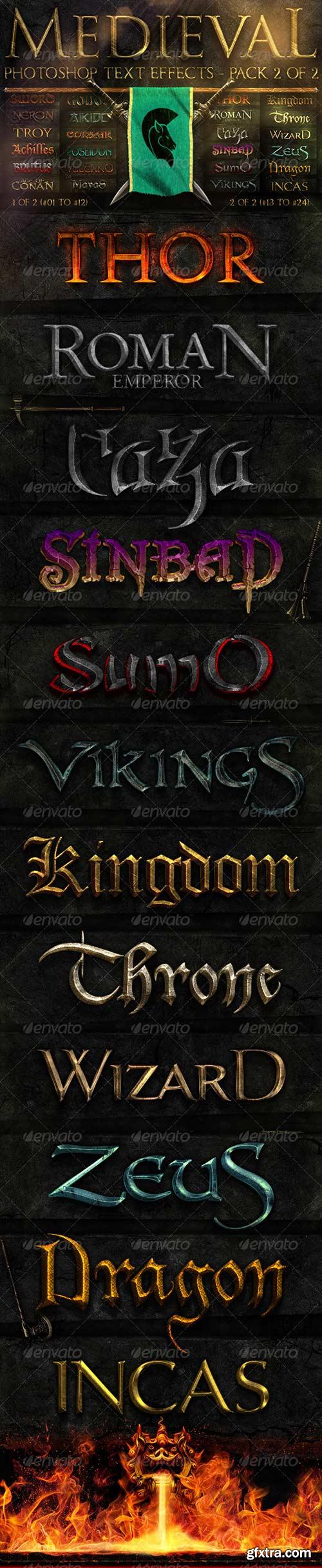 Graphicriver - Medieval Photoshop Text Effects 2 of 2