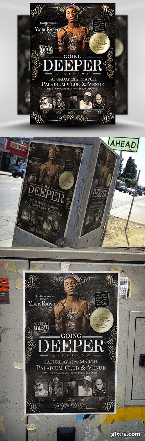 Hip-Hop Flyer Template - Going Deeper