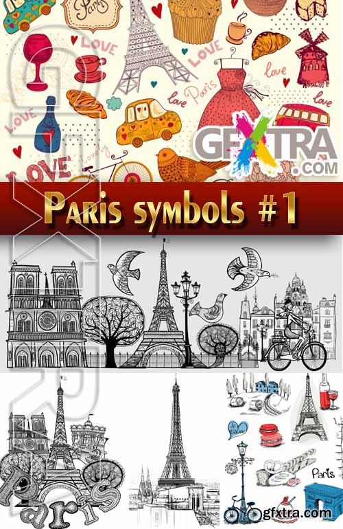 Symbols of Paris #1 - Stock Vector