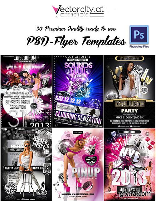 Vectorcity 30 Premium Quality Party/Event PSD Flyer Templates