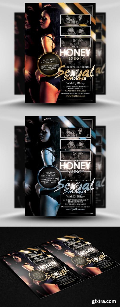 Honey Lounge Flyer Template
