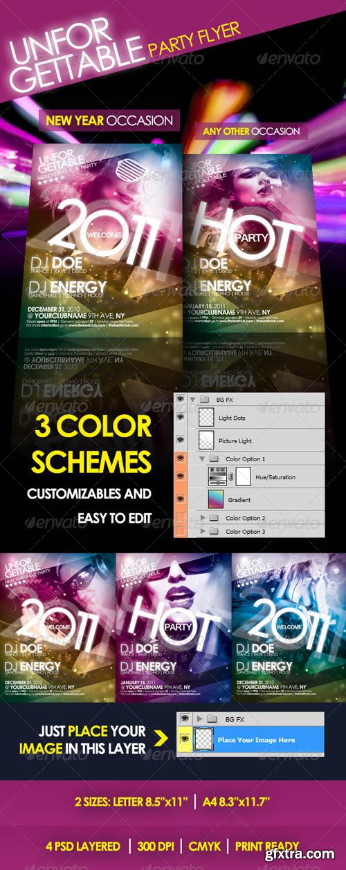 GraphicRiver - Unforgettable Party Flyer