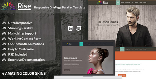 ThemeForest - Rise - Responsive OnePage Parallax Template - RIP