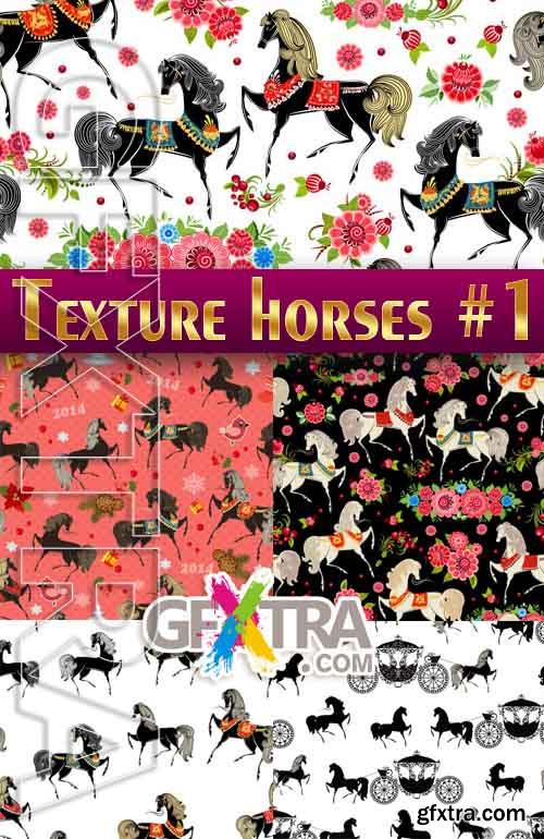 Patterns with horses #1 - Stock Vector