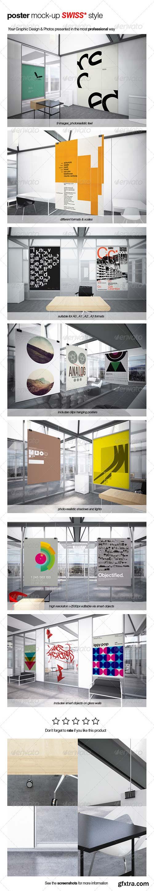 GraphicRiver - Poster Mock-up SWISS Style