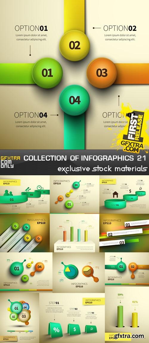 Collection of Infographics Vol.21 25xEPS