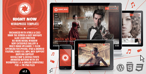 ThemeForest - Right Now v1.3.0 - WP Full Video, Image with Audio
