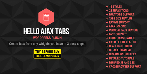 CodeCanyon - Hello Ajax Tabs v2.1.0 - WordPress Widget