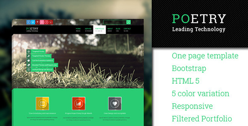 ThemeForest - Poetry One Page - RIP