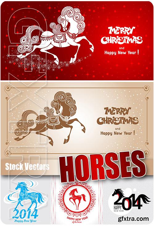 2014 Horse - Stock Vectors