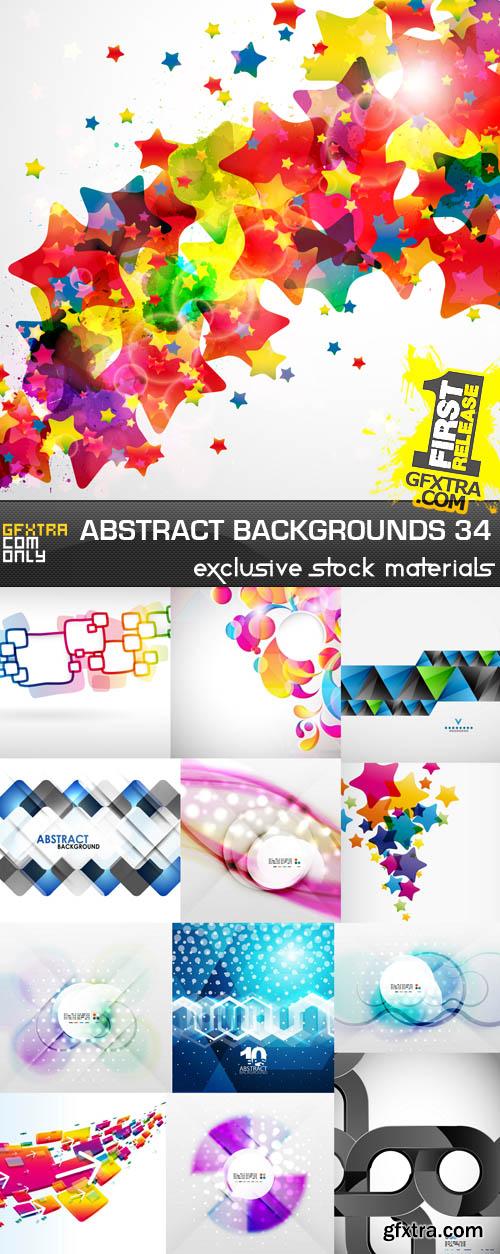 Collection of Vector Abstract Backgrounds #34, 25xEPS