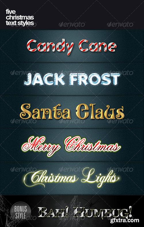 GraphicRiver - Five Christmas text styles