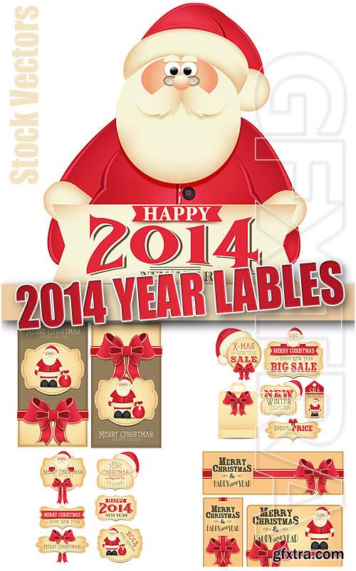 2014 Year Labels - Stock Vectors