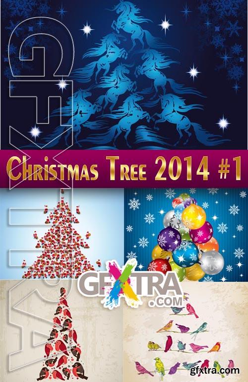 Christmas tree 2014 #1 - Stock Vector
