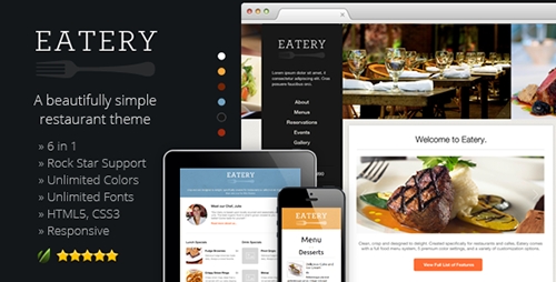 ThemeForest - Eatery v1.3 - Responsive Restaurant WordPress Theme